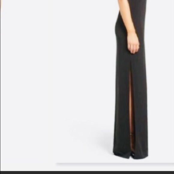 Aidan Mattox floral lace bodice sleeveless long gown - Picture 6 of 9